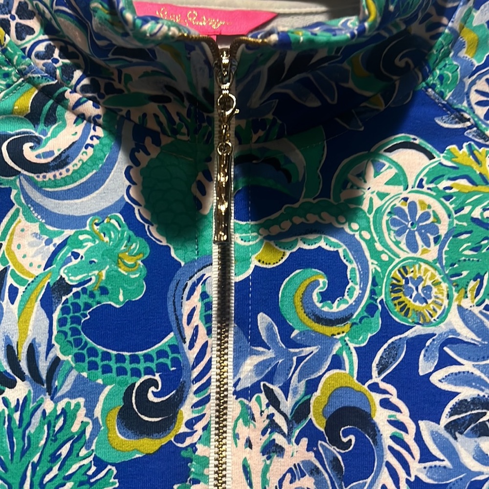 Lily Pulitzer UPF 50+ SPF skipper Popover Blue Grotto Sirens and Spirits - Picture 6 of 11
